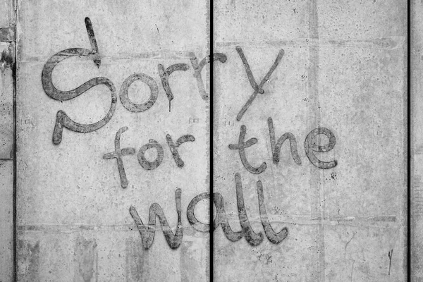 Sorry for the Wall — Stock Photo, Image