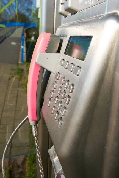 Phone booth in Magdeburg — Stock Photo, Image