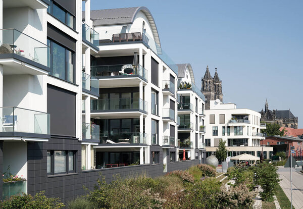 панорама города Магдебурга