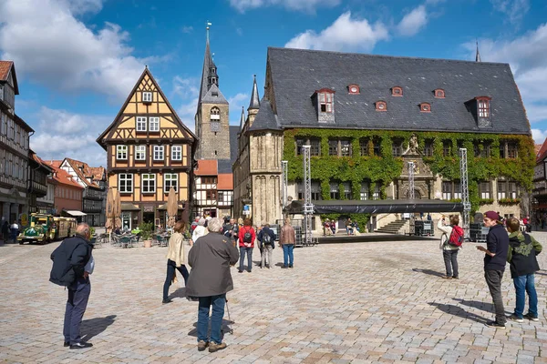 Plaza del mercado en Quedlinburg —  Fotos de Stock