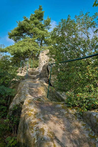 Teufelsmauer Timmenrode Blankenburg Harz National Park Arasında Yürüyüş — Stok fotoğraf