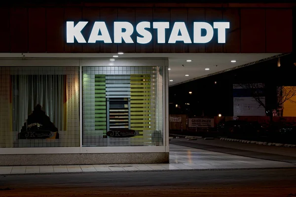 Magdeburg Alemania Diciembre 2017 Vista Exterior Una Tienda Karstadt Magdeburgo — Foto de Stock