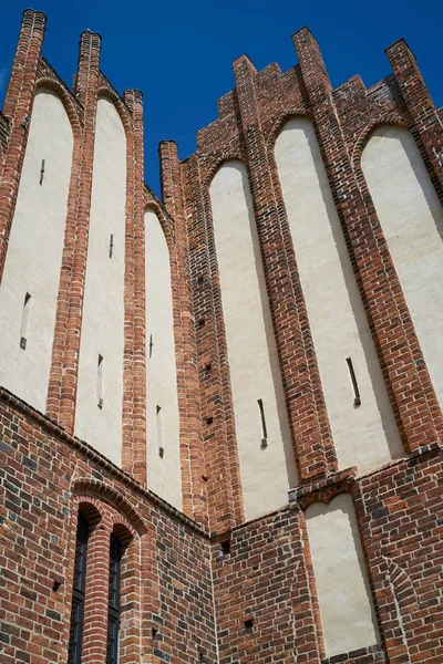 Detalle Fachada Histórica Catedral San Marien Havelberg Alemania — Foto de Stock