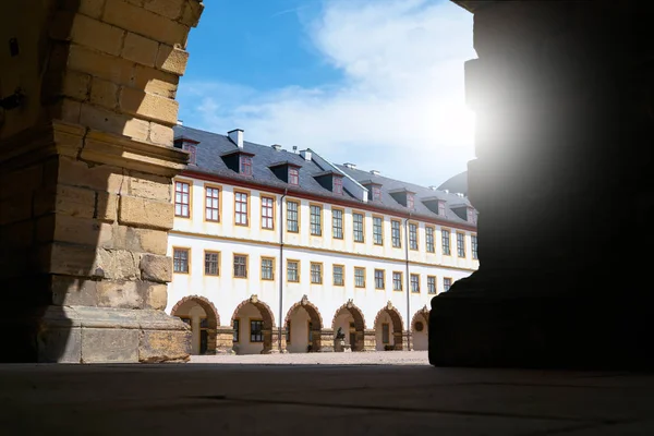 Cour Intérieure Château Friedenstein Dans Vieille Ville Gotha Thuringe Allemagne — Photo