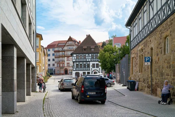 Eisenach Alemania Junio 2019 Tráfico Por Carretera Casco Antiguo Eisenach —  Fotos de Stock