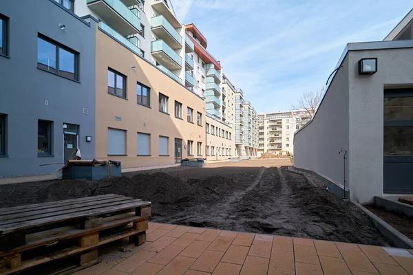 Construction Site Newly Built Cathedral Quarter City Centre Magdeburg — Stock Photo, Image