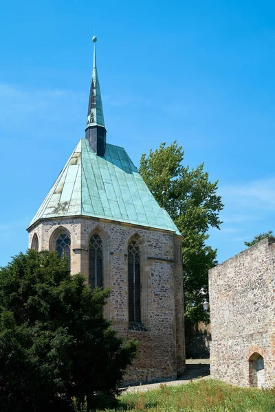 Magdalenenkapelle Elbufer Der Magdeburger Altstadt — Stockfoto