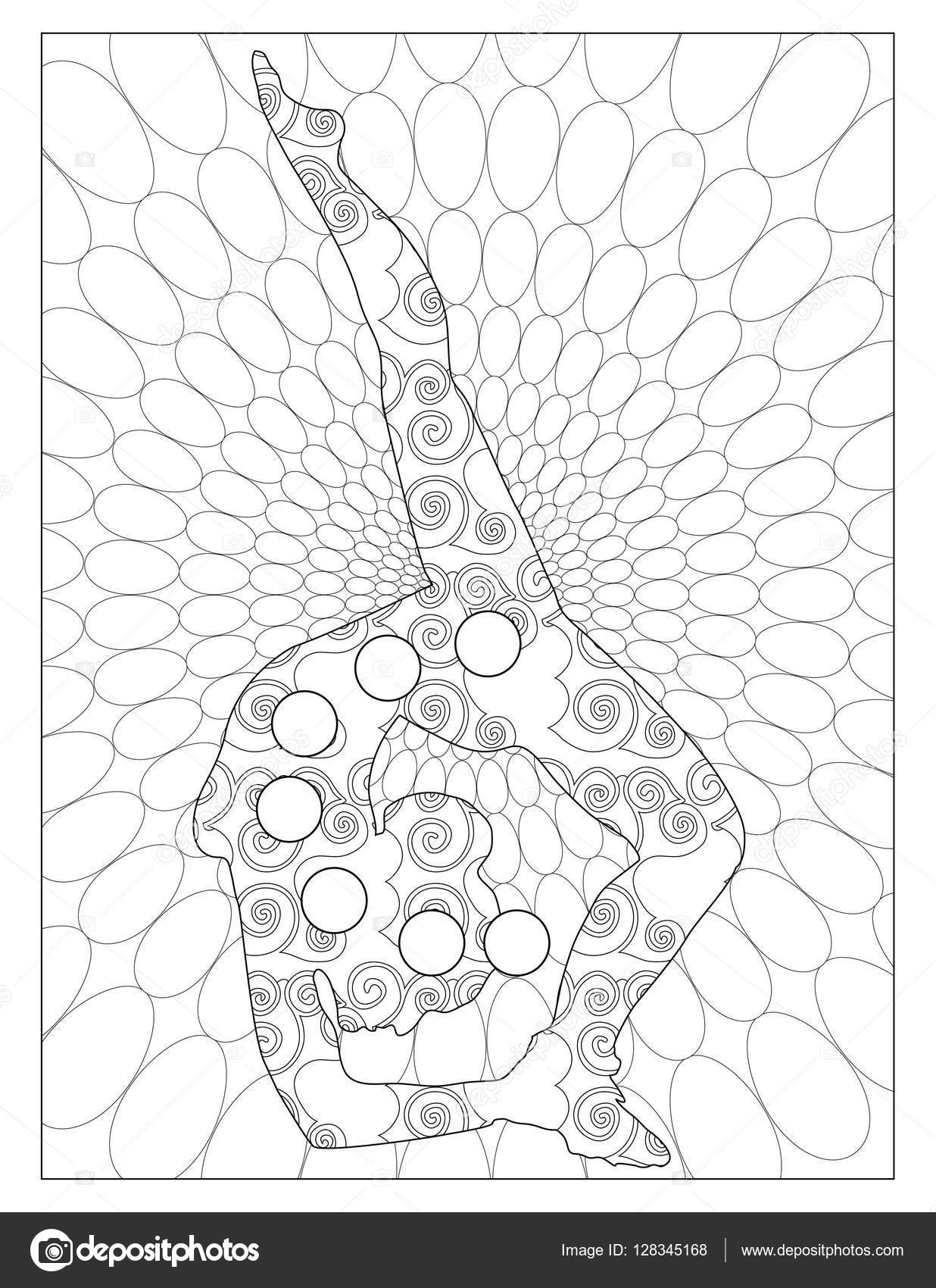 Yoga Pattern Coloring Page Stock Illustration by ©smk0473 #128345168