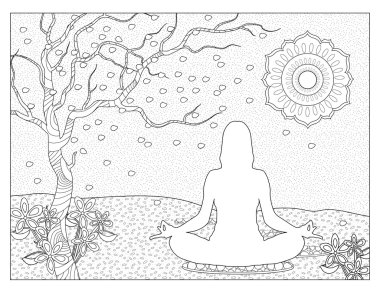 Meditasyon boyama sayfası