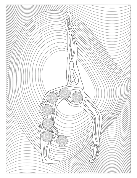 Yoga Chakra colorir página — Fotografia de Stock