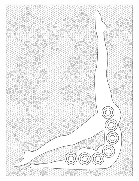 Yoga Pose Pattern Coloring Page