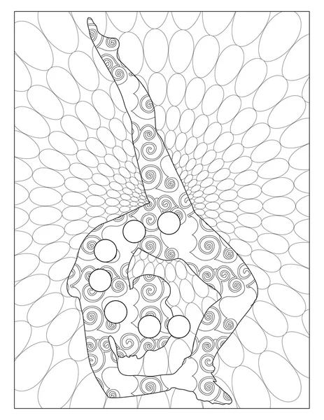 요가 패턴 색칠 페이지 — 스톡 사진
