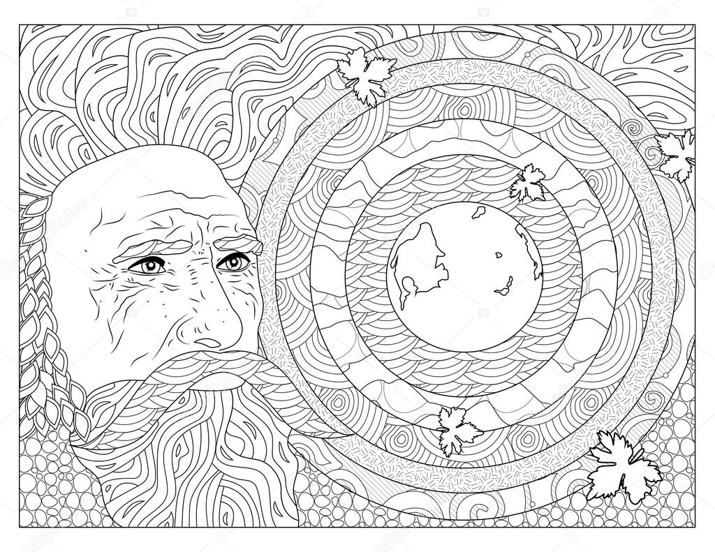 Earth Element Coloring Page