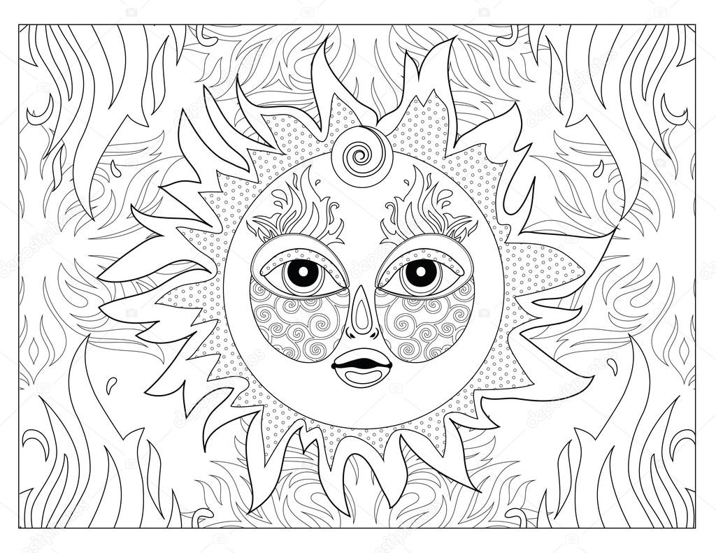 Fire Element Coloring Page