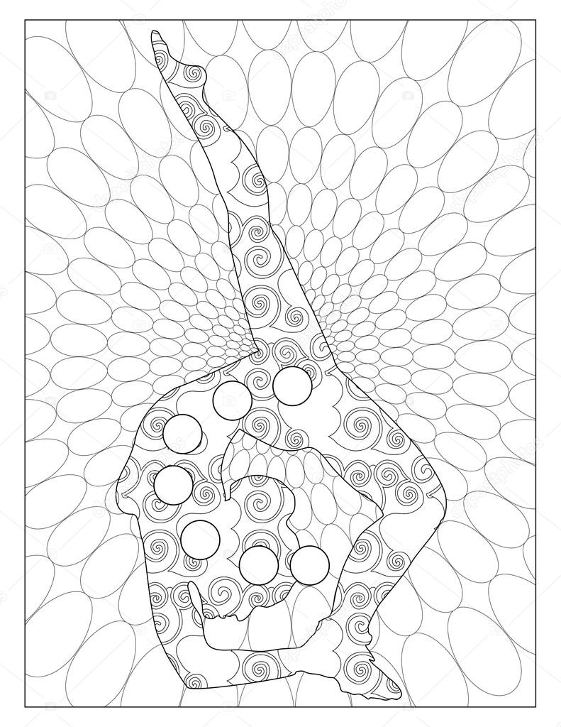 Yoga Pattern Coloring Page