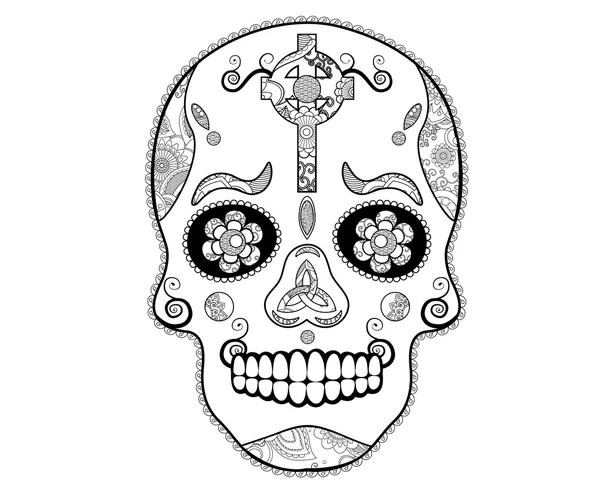 Day of the Dead Coloring Page — Stockfoto