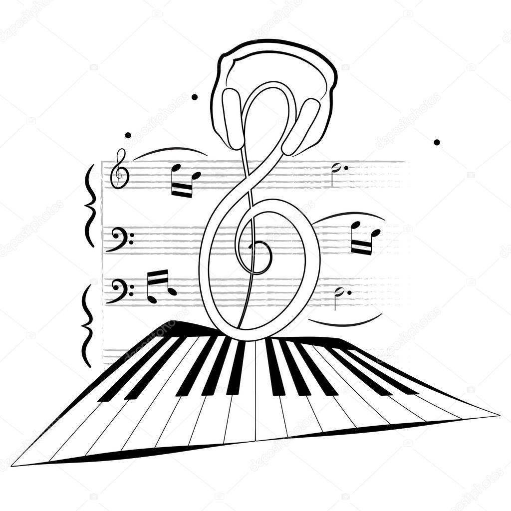 Kleurplaat Van De Muziek Stockfoto Smk0473 128840024