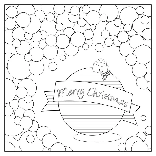 Kolorowanki Boże Narodzenie bulwa — Zdjęcie stockowe
