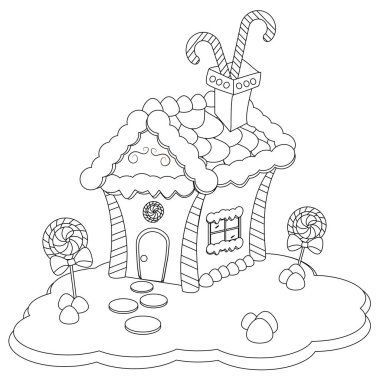 Gingerbread House boyama sayfası