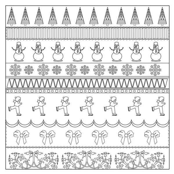 Christmas Paper Coloring Page — Stock Photo, Image