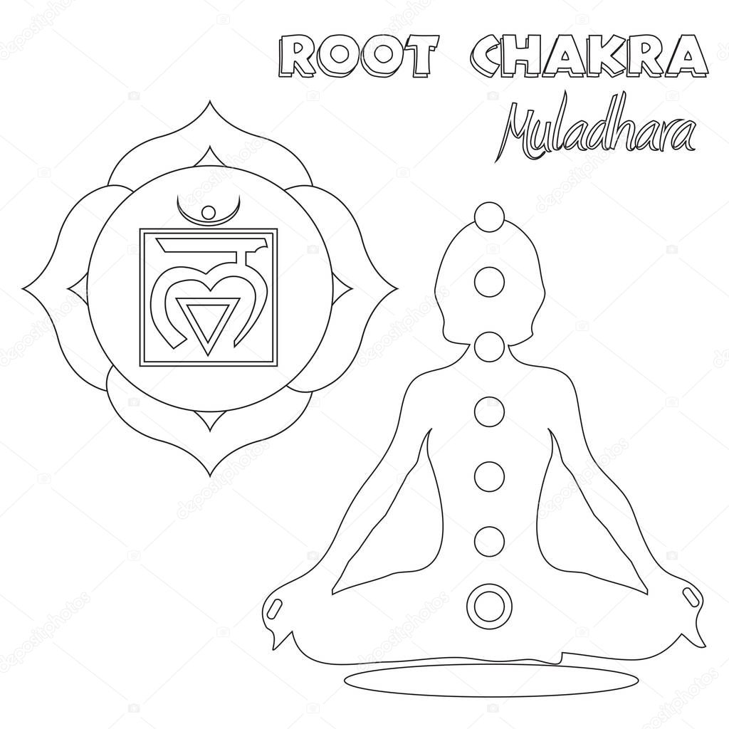 Root Chakra Coloring Page
