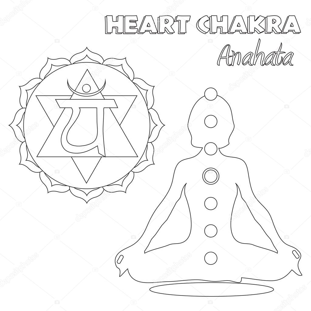 Heart Chakra Coloring Page