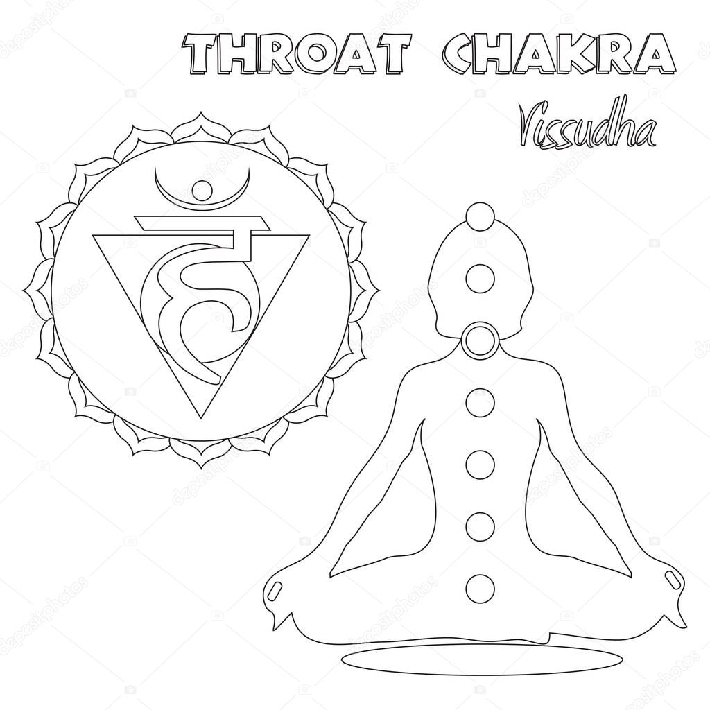 Throat Chakra Coloring Page