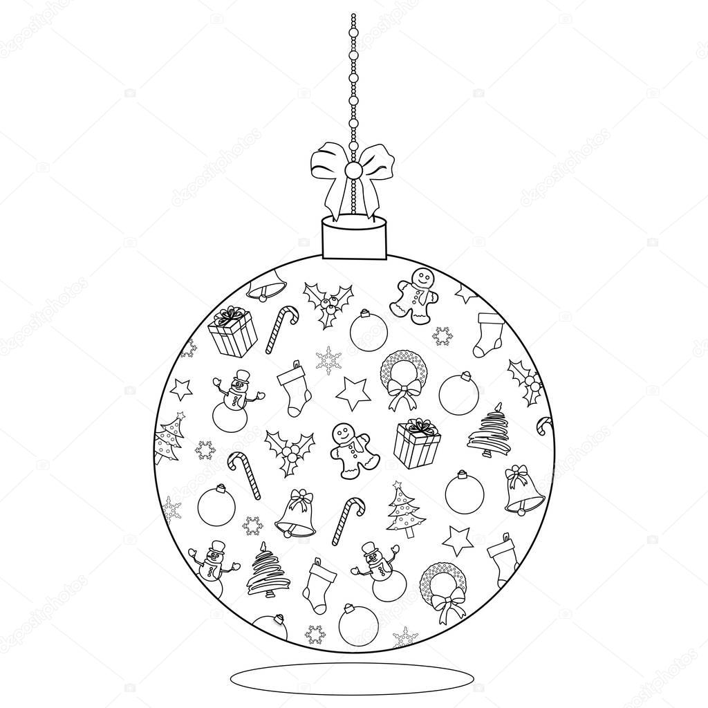 Christmas Bulb Coloring Page