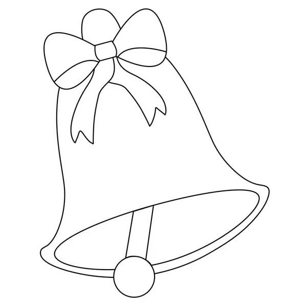 Christmas Bell Coloring Page — Stock Photo, Image