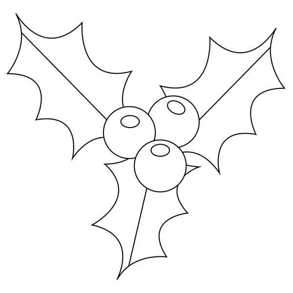 Mistletoe Coloring Page — Stock Photo, Image