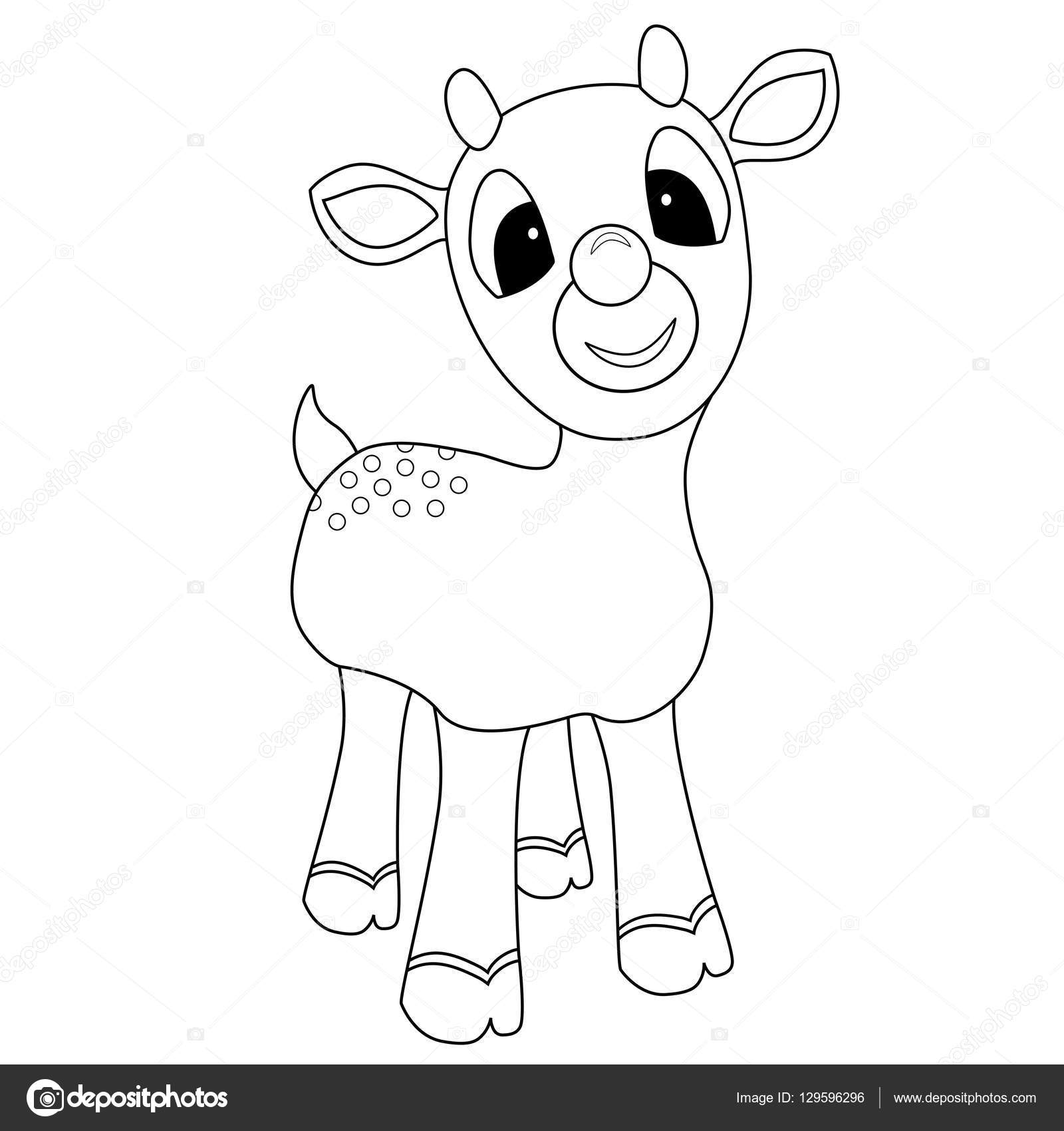 rudolph clip art black and white