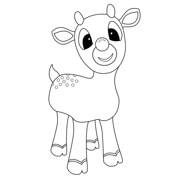 Rudolph Coloring Page — Stock Photo, Image