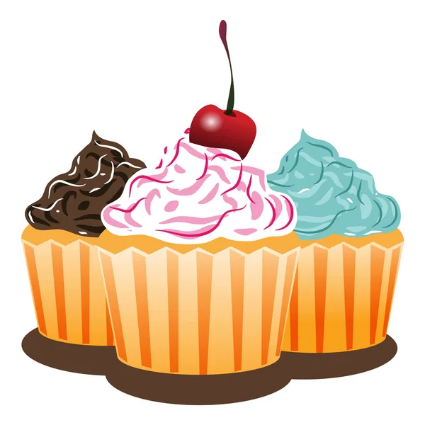 stock vector Cupcakes With Icing