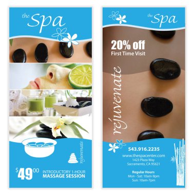 Spa & Massage Flyer Template clipart