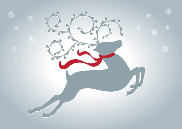 圣诞驯鹿节日卡设计 — 图库照片