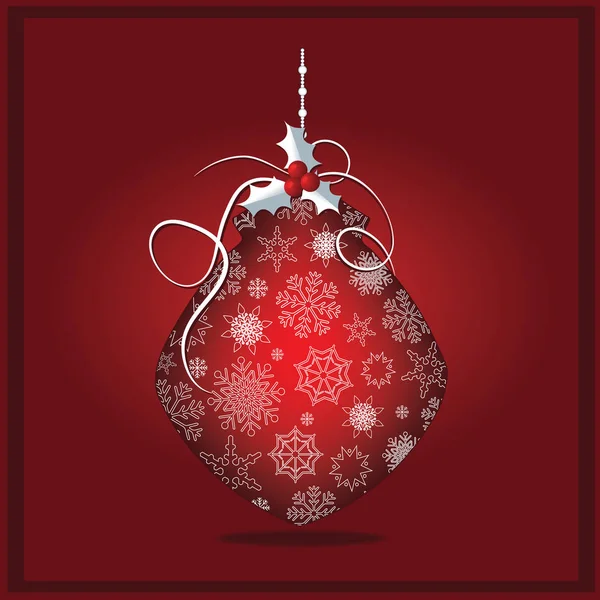 Red Christmas fulg de zăpadă Bulb — Fotografie, imagine de stoc