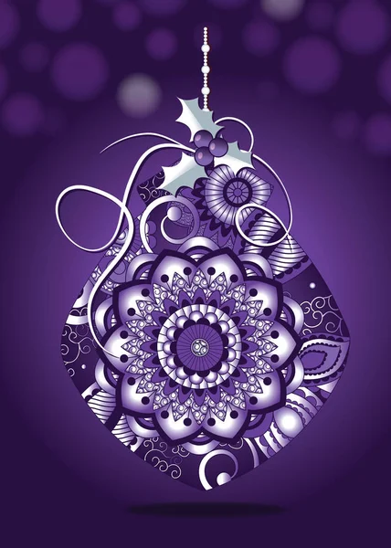 Purple Ornament Crăciun Bulb — Fotografie, imagine de stoc