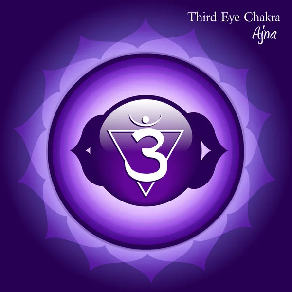 Chakra des dritten Auges - ajna — Stockvektor