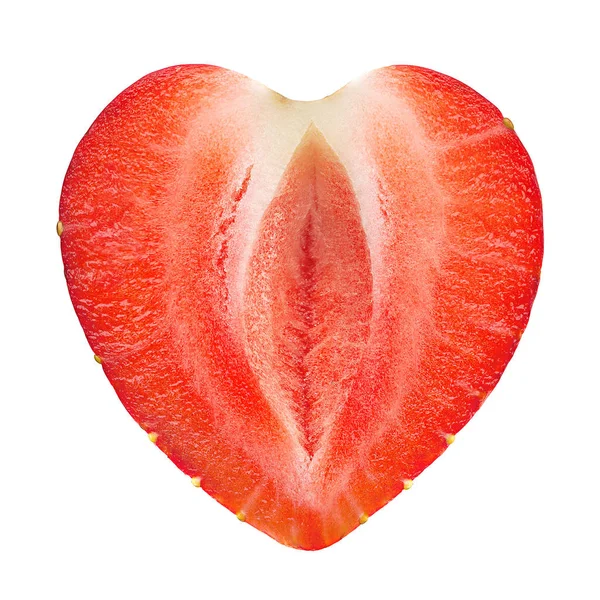 Forme de fraise comme coeur — Photo