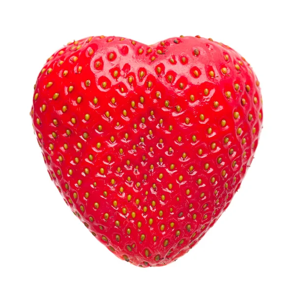 Strawberry bentuk sebagai jantung — Stok Foto