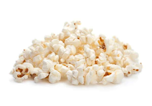 Gustare de popcorn pe alb — Fotografie, imagine de stoc