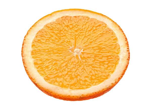 Orange skiva på vit — Stockfoto