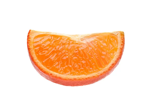 Mandarine Zitrusscheibe auf weiß — Stockfoto