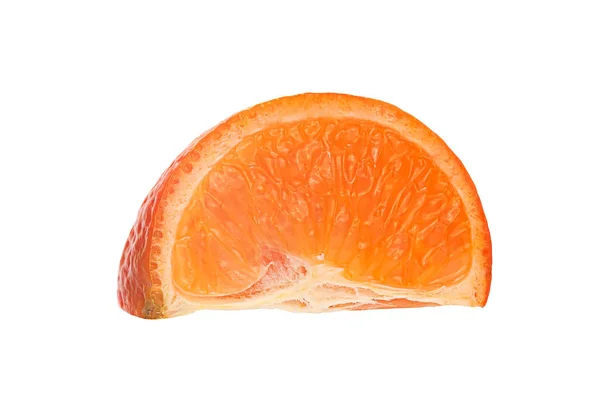 Rebanada de cítricos de mandarina en blanco — Foto de Stock