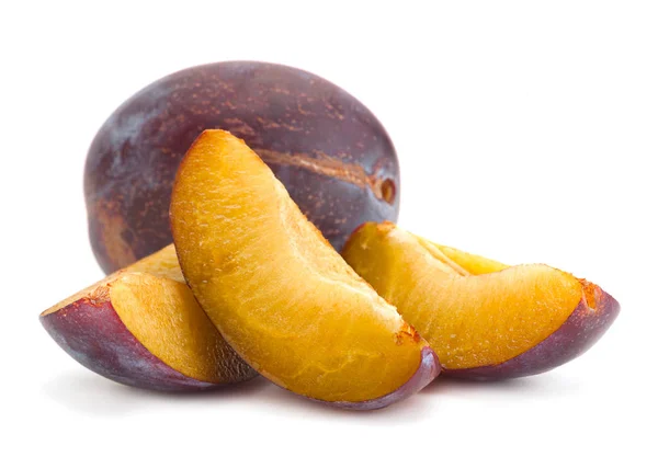 Fetta di frutta di prugna — Foto Stock