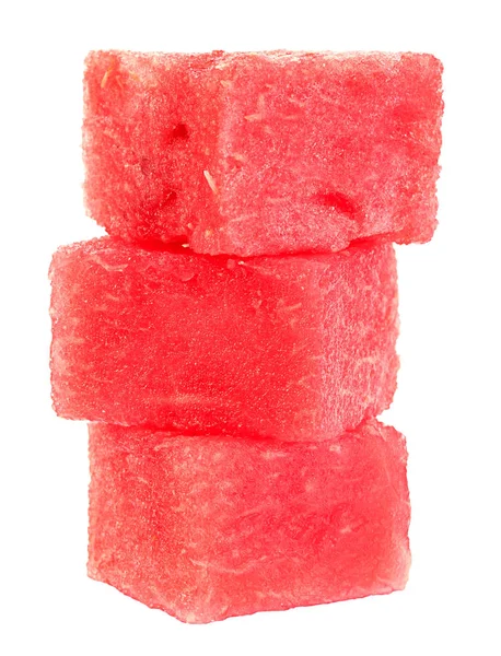 Fatia de cubo de fruta de melancia — Fotografia de Stock