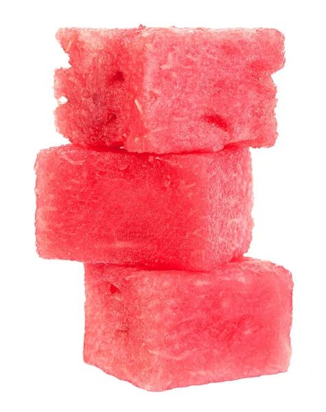 Rebanada de cubo de fruta sandía — Foto de Stock