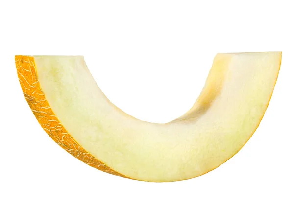 Części melon na białym tle — Zdjęcie stockowe