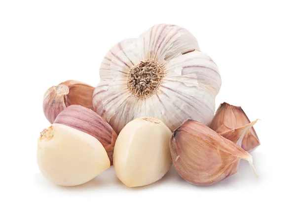 Knoblauch Gemüse auf weiß — Stockfoto