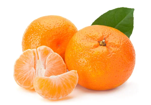 Tangerine on white — Stock Photo, Image